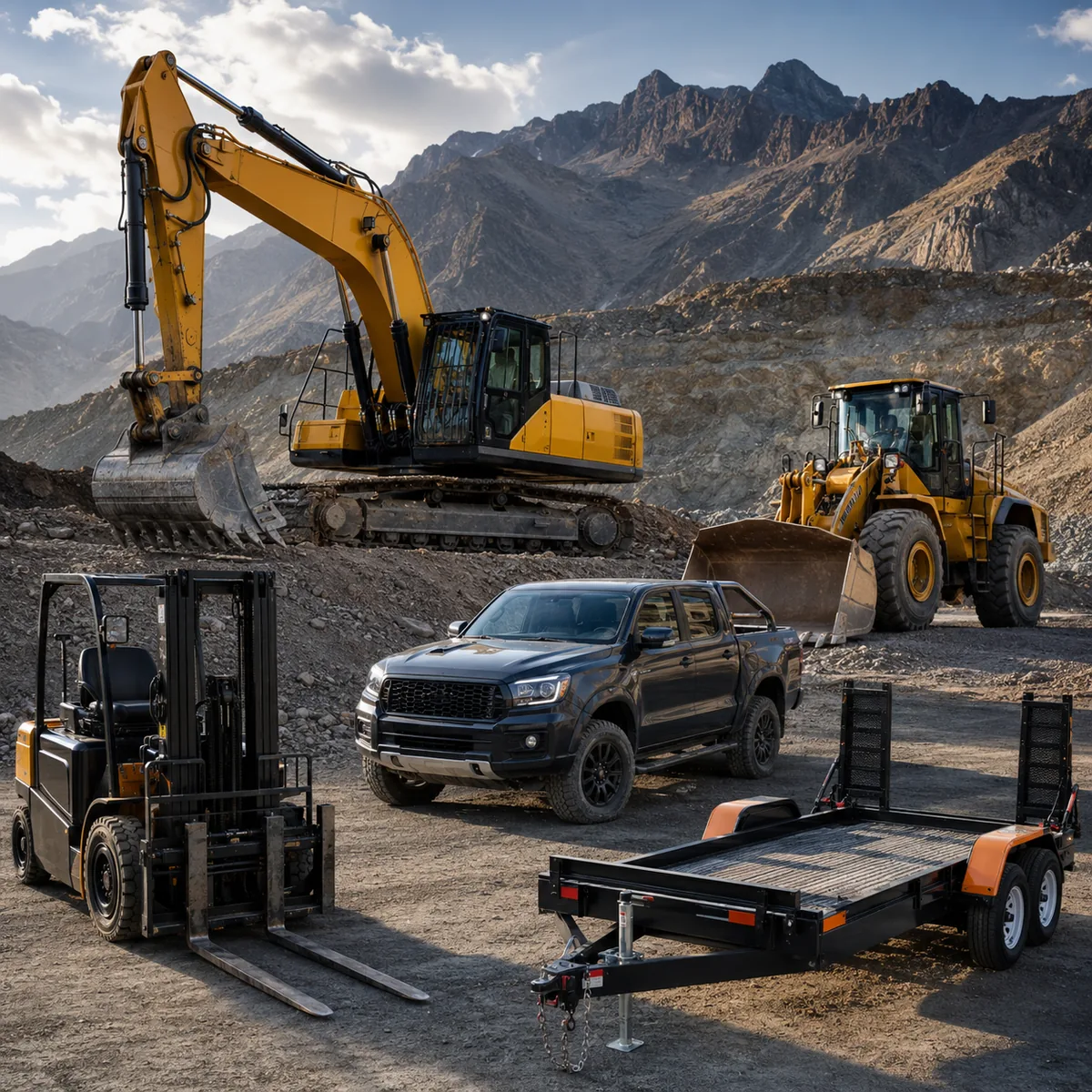 Maquinaria, transporte y carga disponibles para alquiler