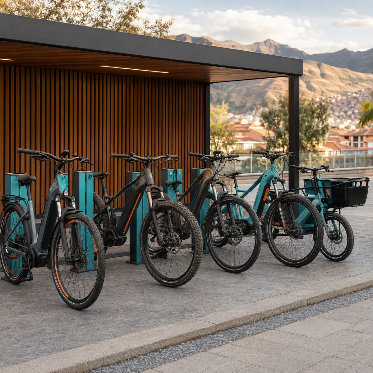 Bicicletas eléctricas disponible para alquiler