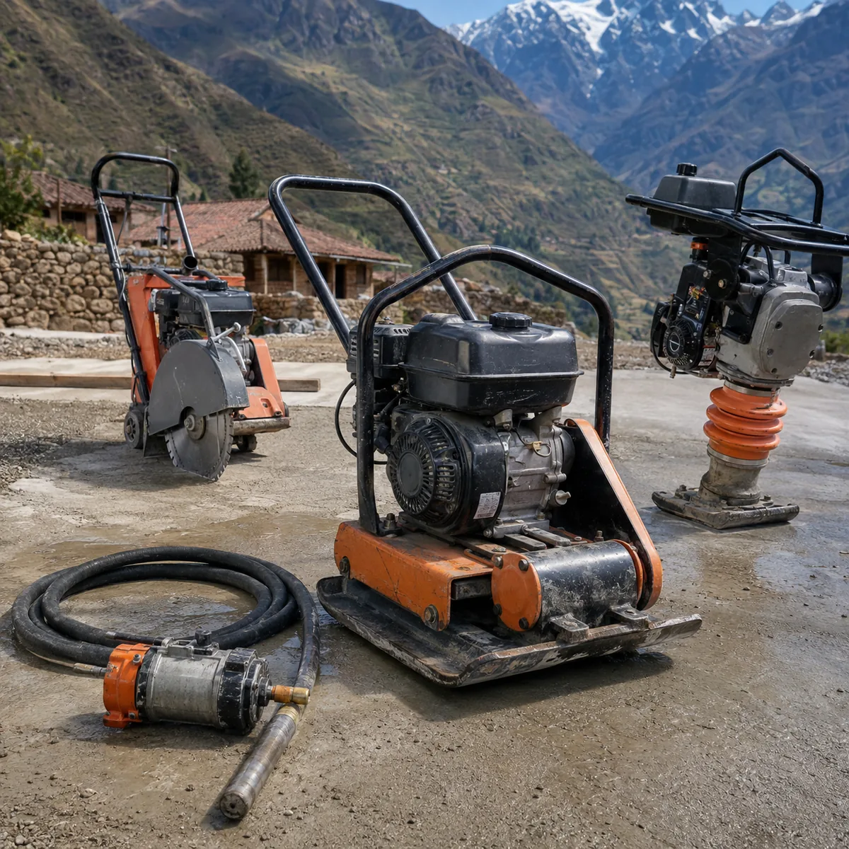Equipos de compactación y concreto disponible para alquiler