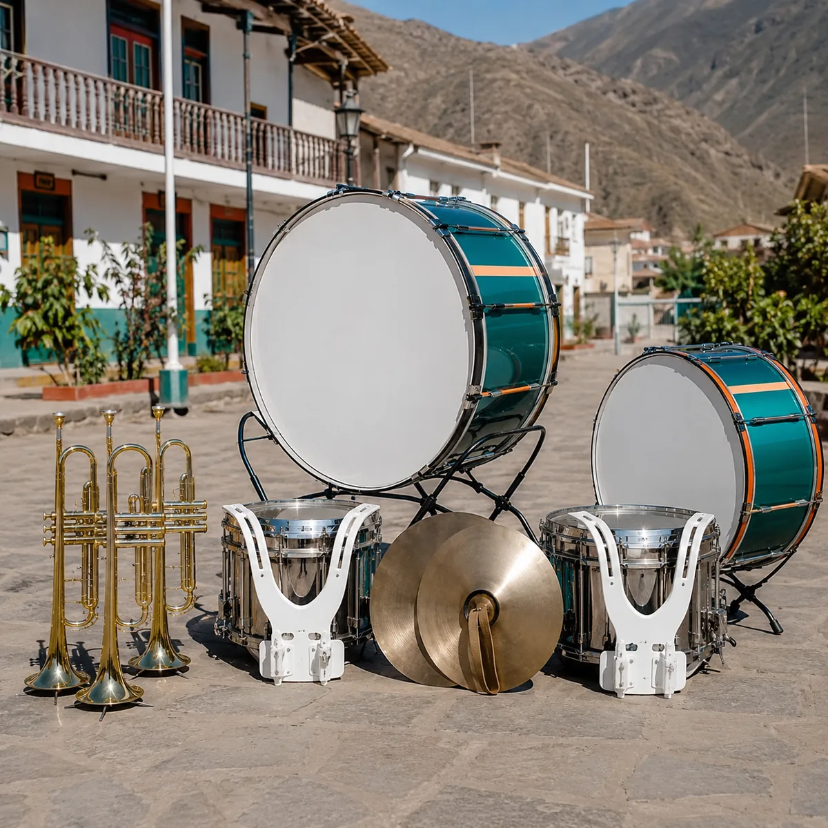 Instrumentos para desfiles y comparsas disponible para alquiler