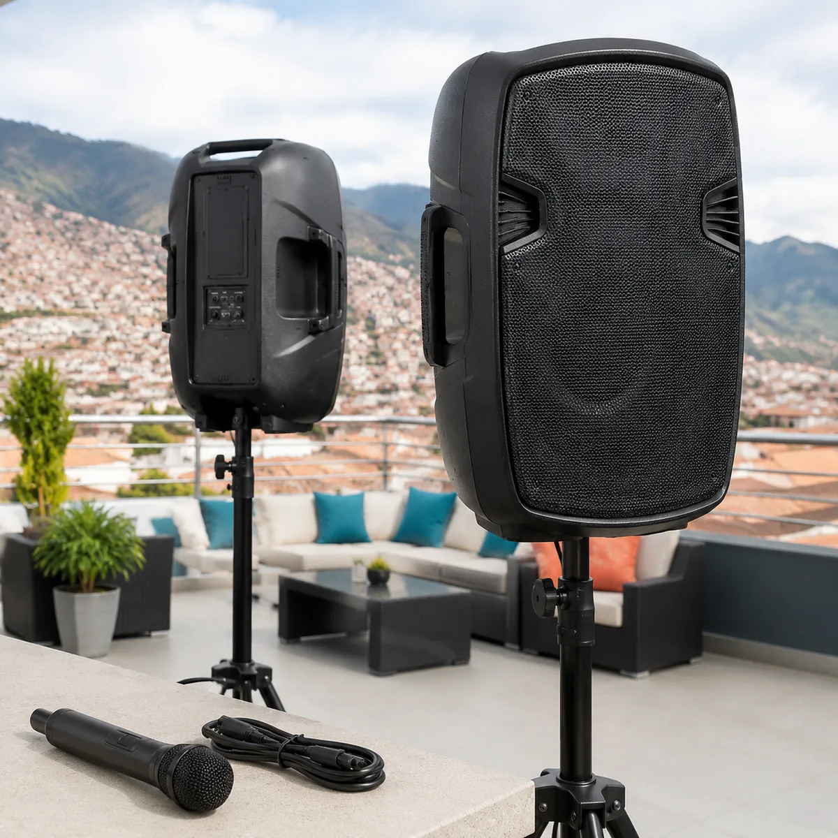 Parlantes móviles a batería disponible para alquiler